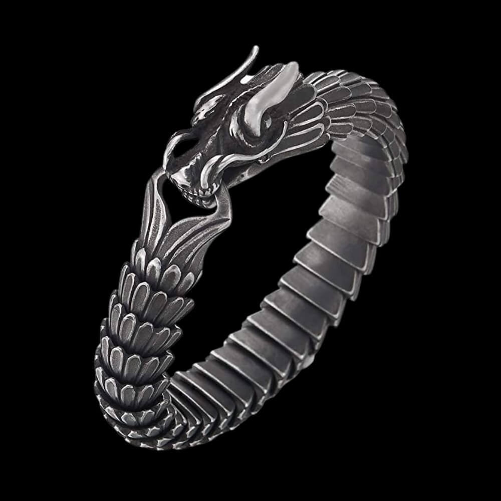 2 Dragon Head - Silver - Deluxe - B95 CLEARANCE